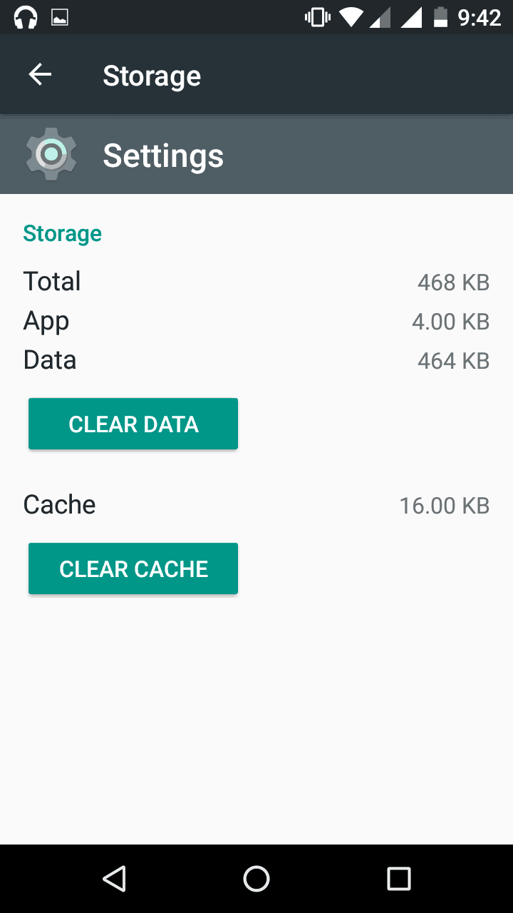 tap on CLEAR DATA