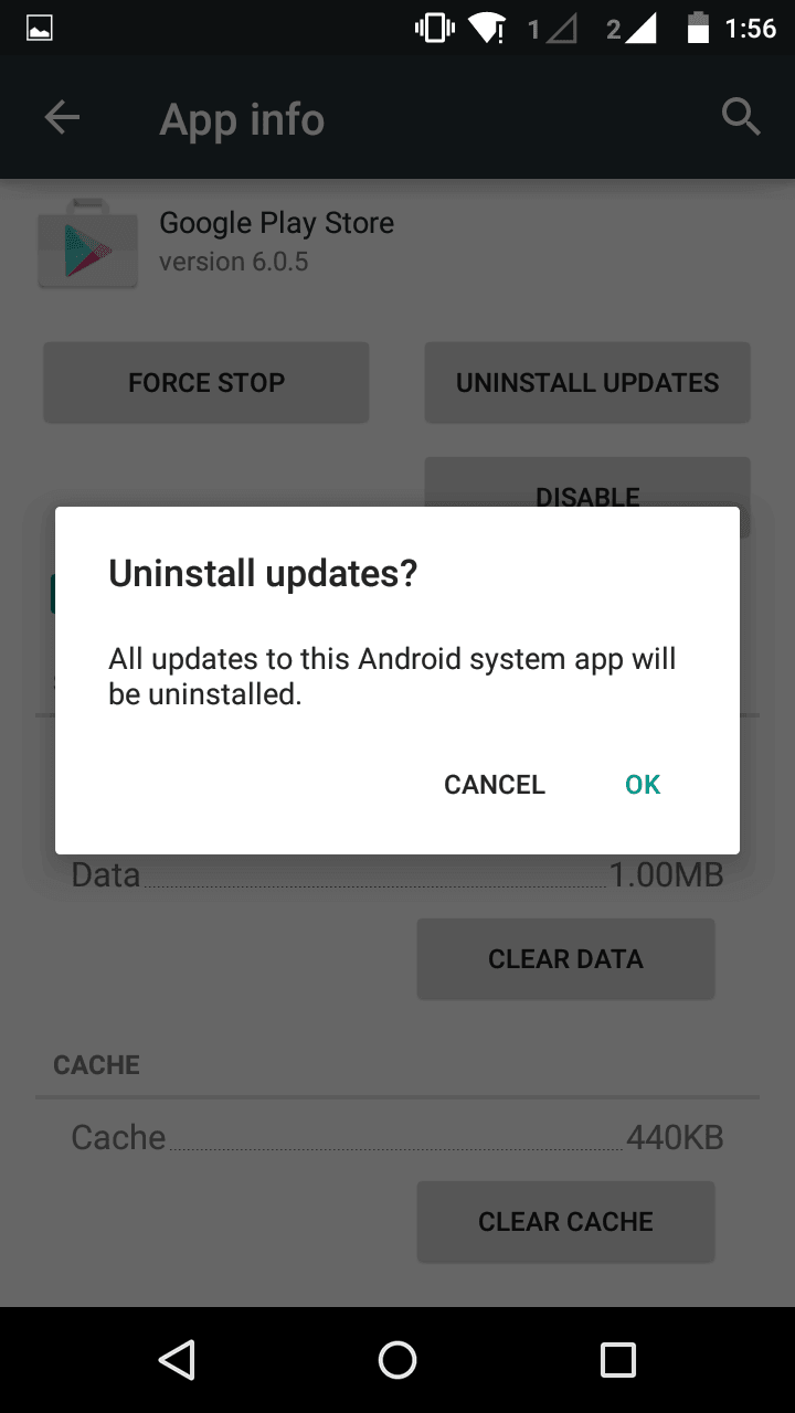 Uninstall Google Playstore Updates