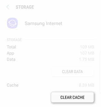 Galaxy note 8 clear cache