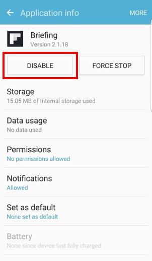 disable apps samsung galaxy s9 plus