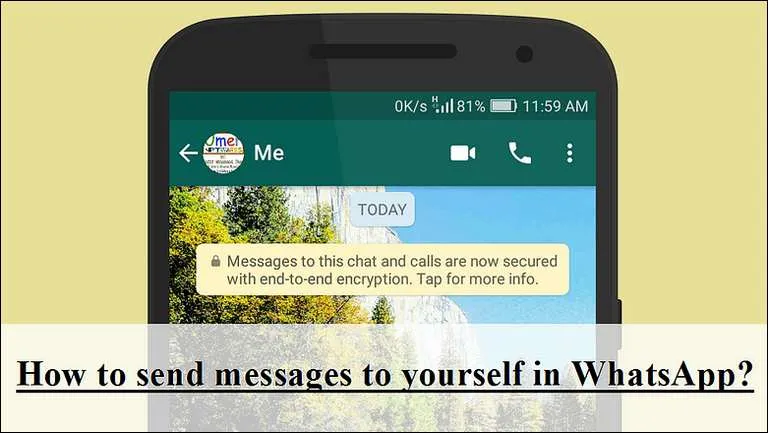 How to send a message to yourself in WhatsApp