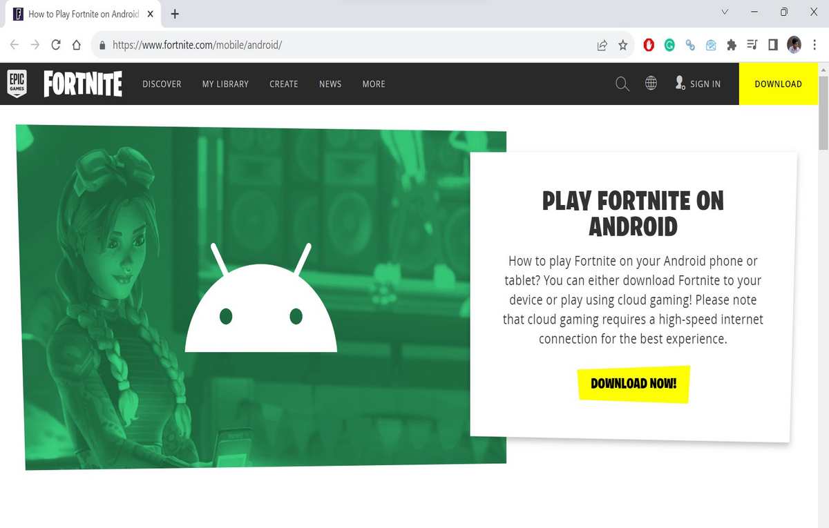 Download Fortnite on Android phone