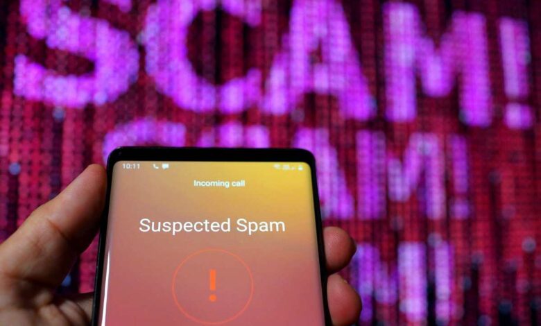 spam call incoming on a smartphone